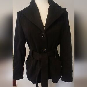 Kenneth Cole Reaction Black Belted Blazer